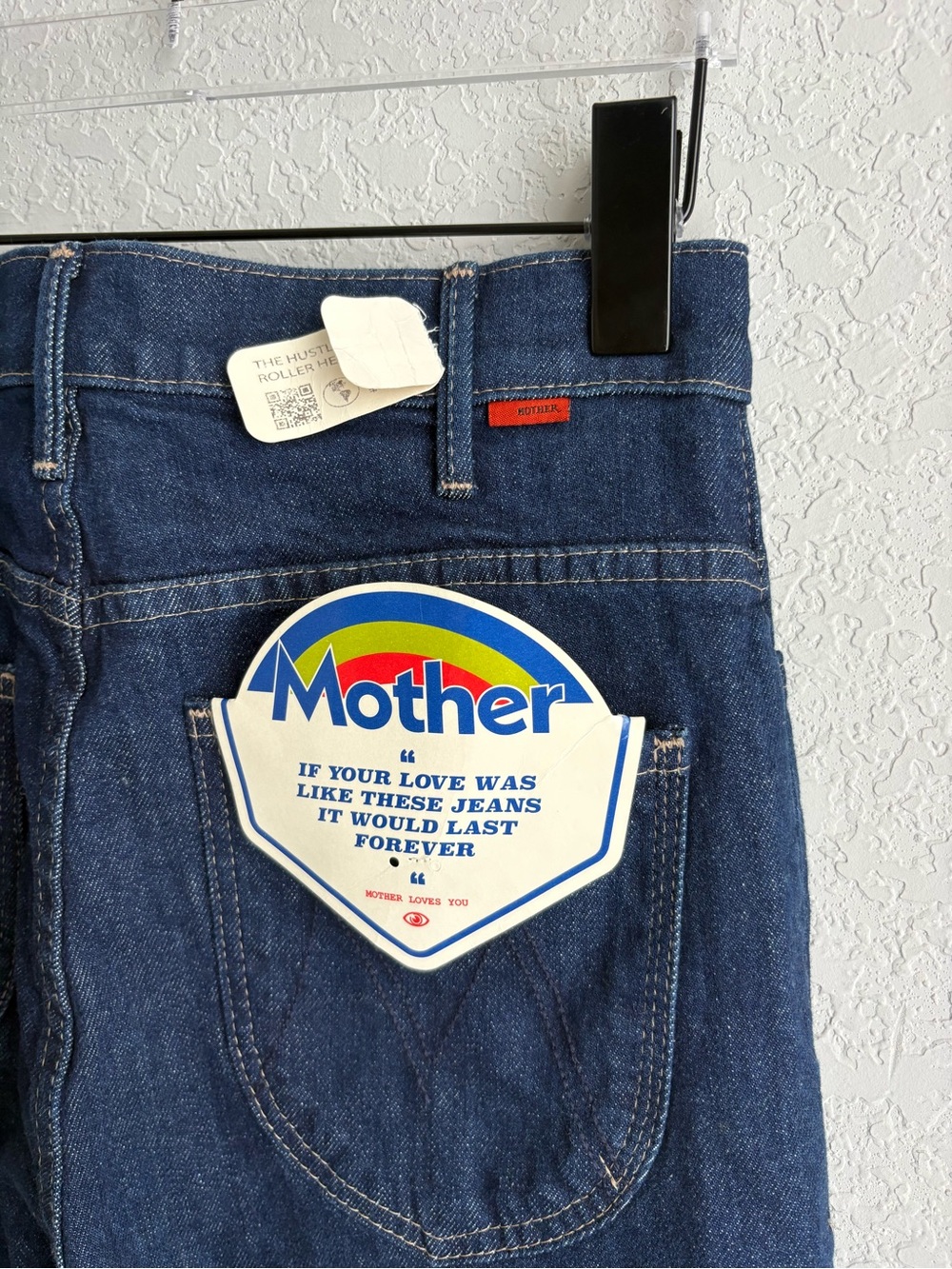THE HUSTLER ROLLER BONAFIDE HEEL WIDE LEG JEANS IN DUDE, WHERE ARE MY JEANS NWT - Picture 8 of 10